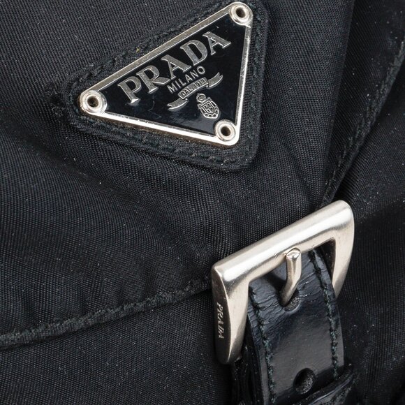 Prada Saffiano-Trimmed Tessuto Backpack - Picture 12 of 16
